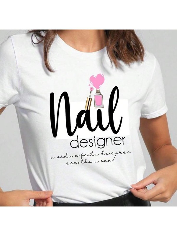 Camisa 100% poliéster (branca, rosa ou preta)
